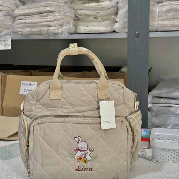 Balo bỉm sữa mẹ và bé đa năng giữ nhiệt, trợ lực, chống thấm
